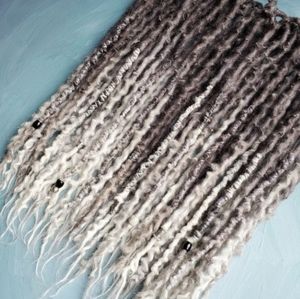 Wool dreadlock extensions